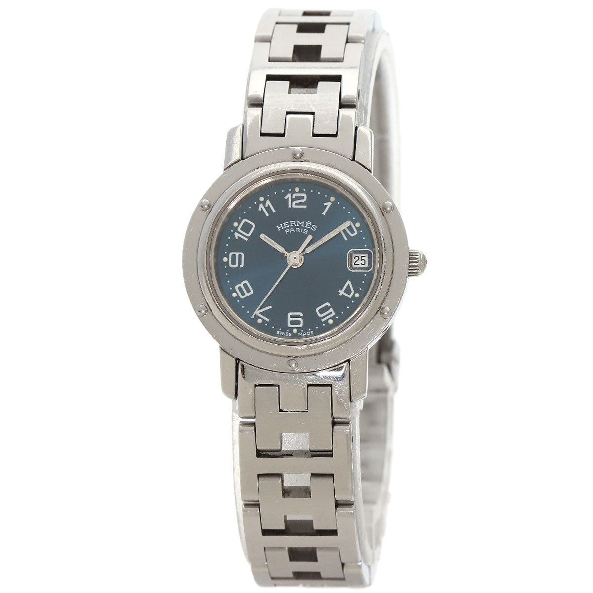 HERMES エルメス CL4.210 クリッパー 腕時計 SS レディース 中古