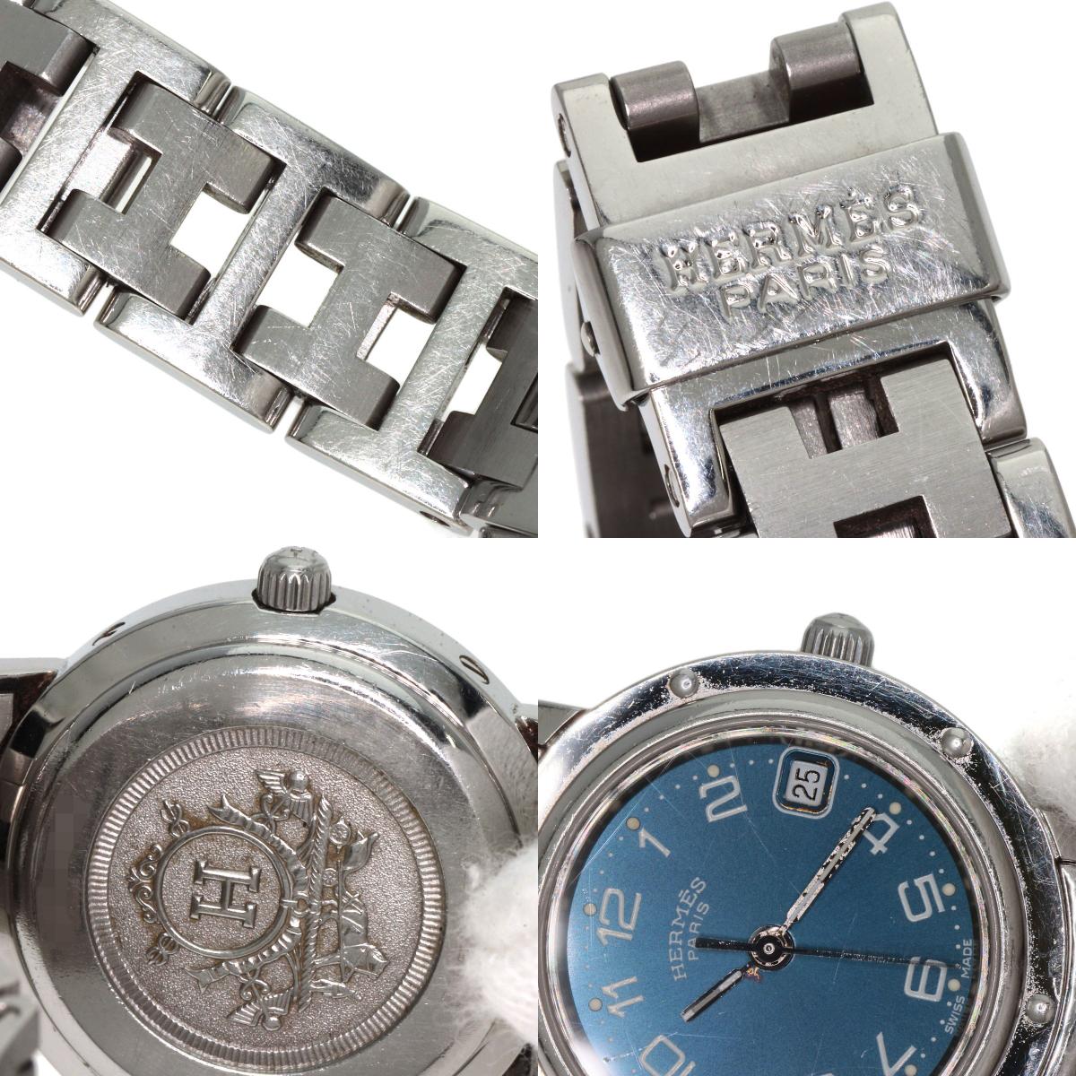 HERMES エルメス CL4.210 クリッパー 腕時計 SS レディース 中古