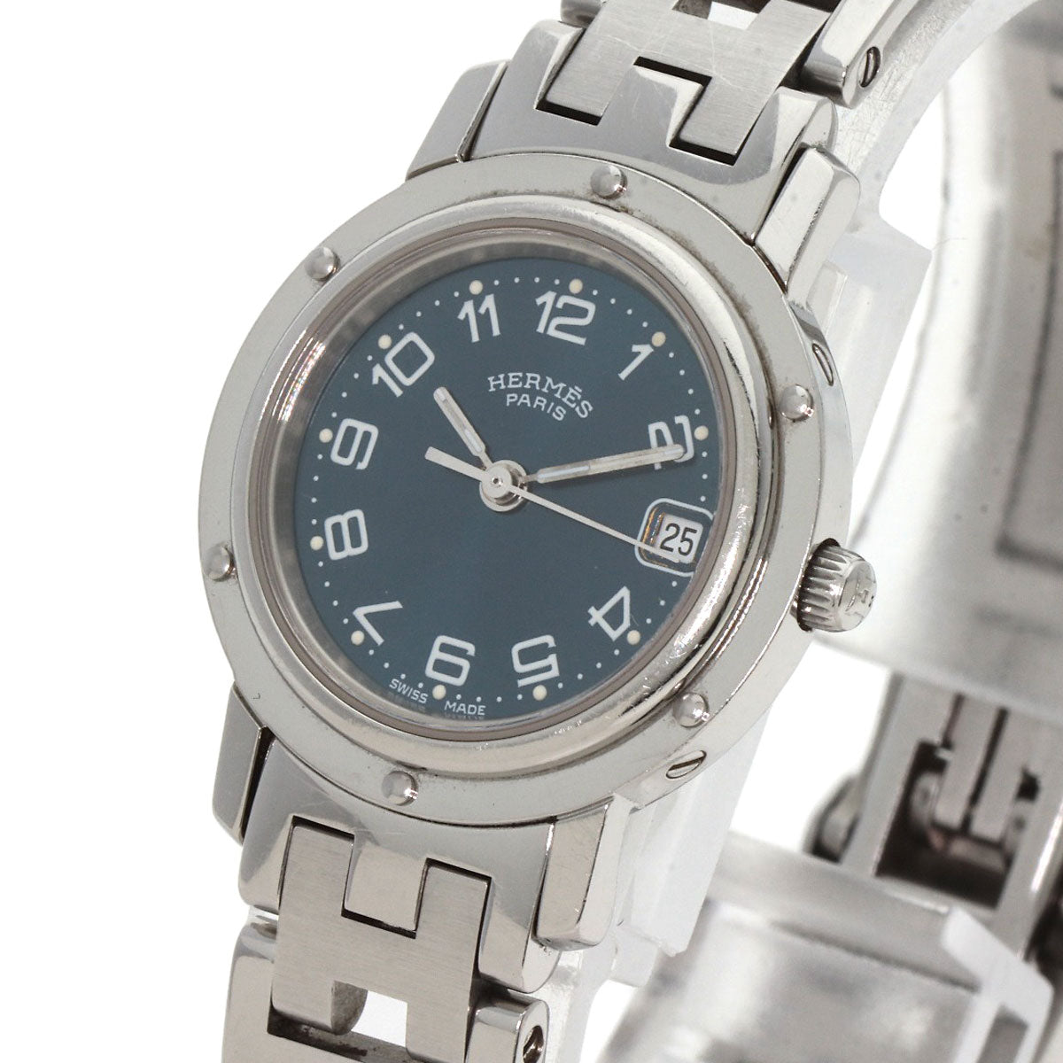 HERMES エルメス CL4.210 クリッパー 腕時計 SS レディース 中古
