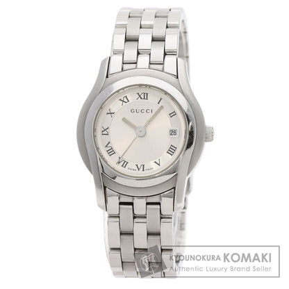 GUCCI グッチ 5500L ラウンドフェイス 腕時計 SS レディース 中古