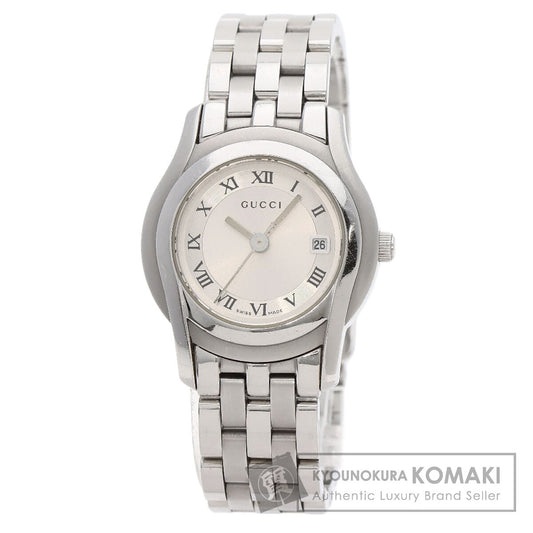GUCCI グッチ 5500L ラウンドフェイス 腕時計 SS レディース 中古