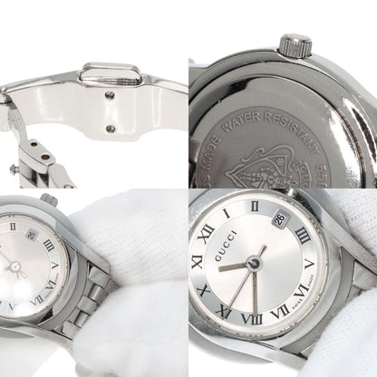 GUCCI グッチ 5500L ラウンドフェイス 腕時計 SS レディース 中古
