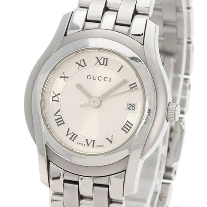 GUCCI グッチ 5500L ラウンドフェイス 腕時計 SS レディース 中古