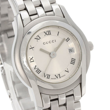 GUCCI グッチ 5500L ラウンドフェイス 腕時計 SS レディース 中古