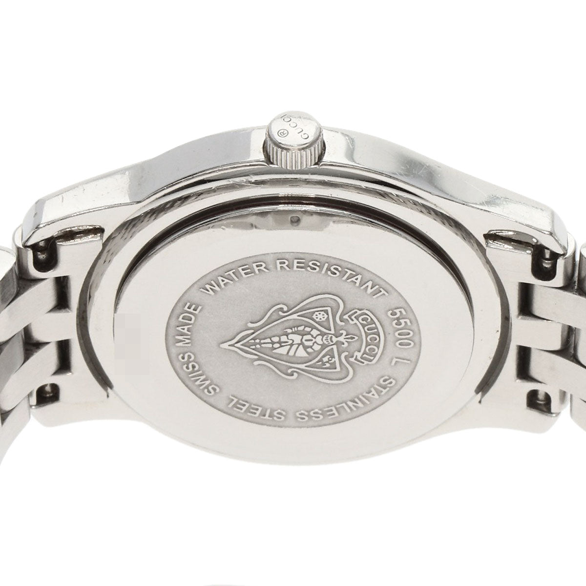 GUCCI グッチ 5500L ラウンドフェイス 腕時計 SS レディース 中古