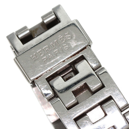 HERMES エルメス CL4.230 クリッパー ナクレ 12P ダイヤモンドベゼル 腕時計 SS レディース 中古