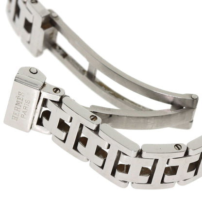 HERMES エルメス CL4.230 クリッパー ナクレ 12P ダイヤモンドベゼル 腕時計 SS レディース 中古