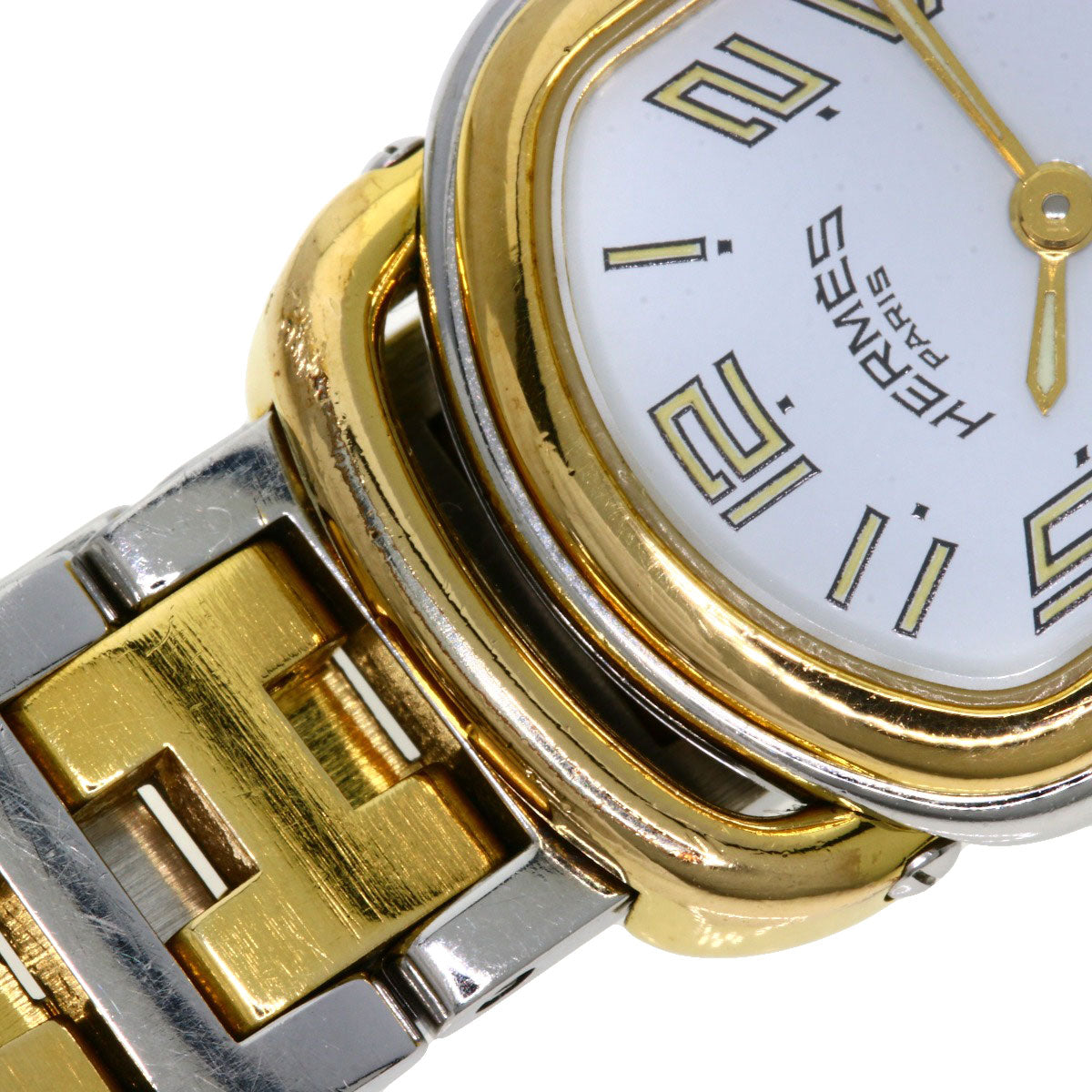 HERMES エルメス RA1.240 ラリー 腕時計 SS レディース 中古