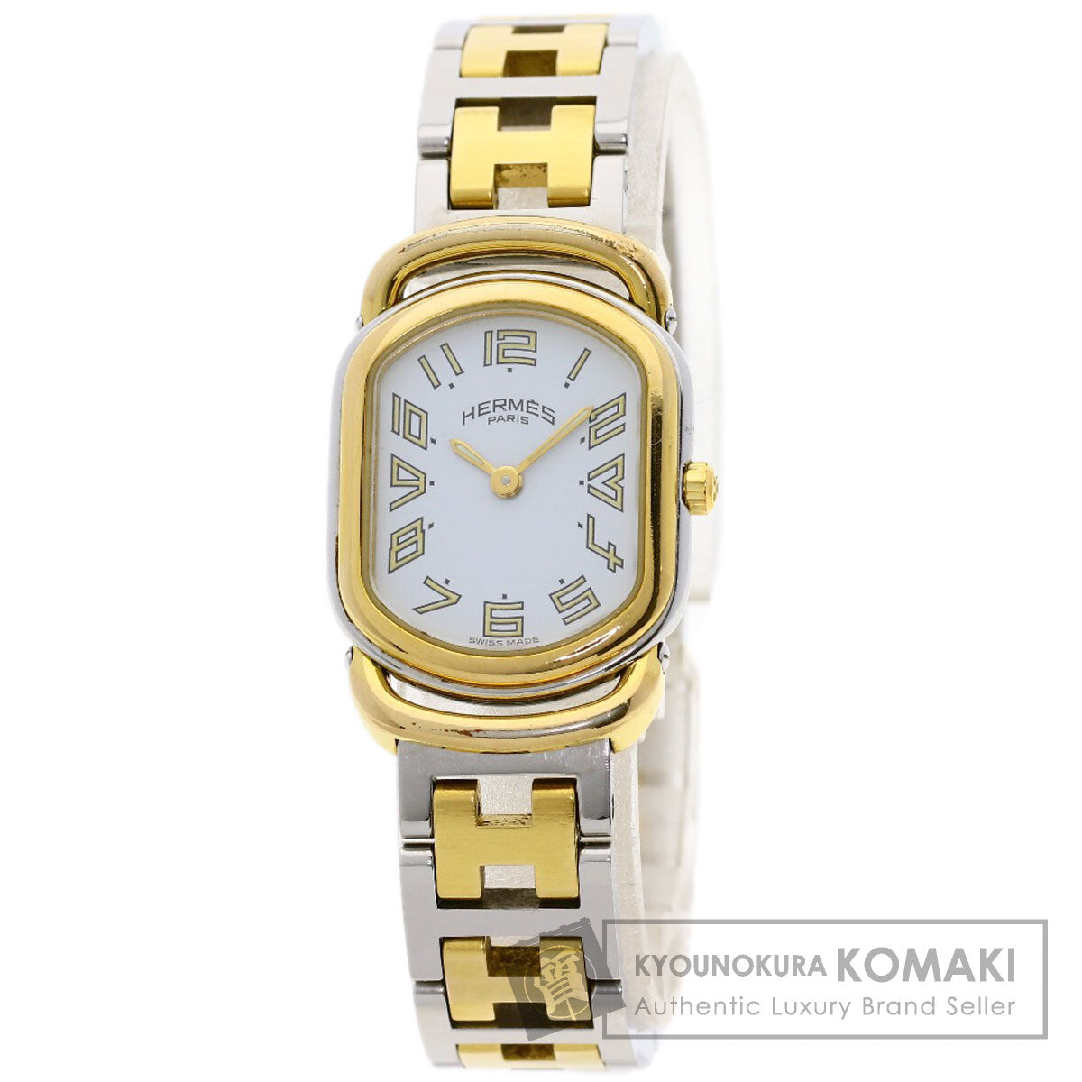 HERMES エルメス RA1.240 ラリー 腕時計 SS レディース 中古