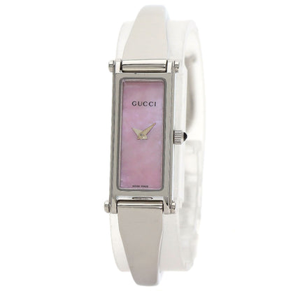 GUCCI グッチ 1500L スクエアフェイス バングル 腕時計 SS レディース 中古