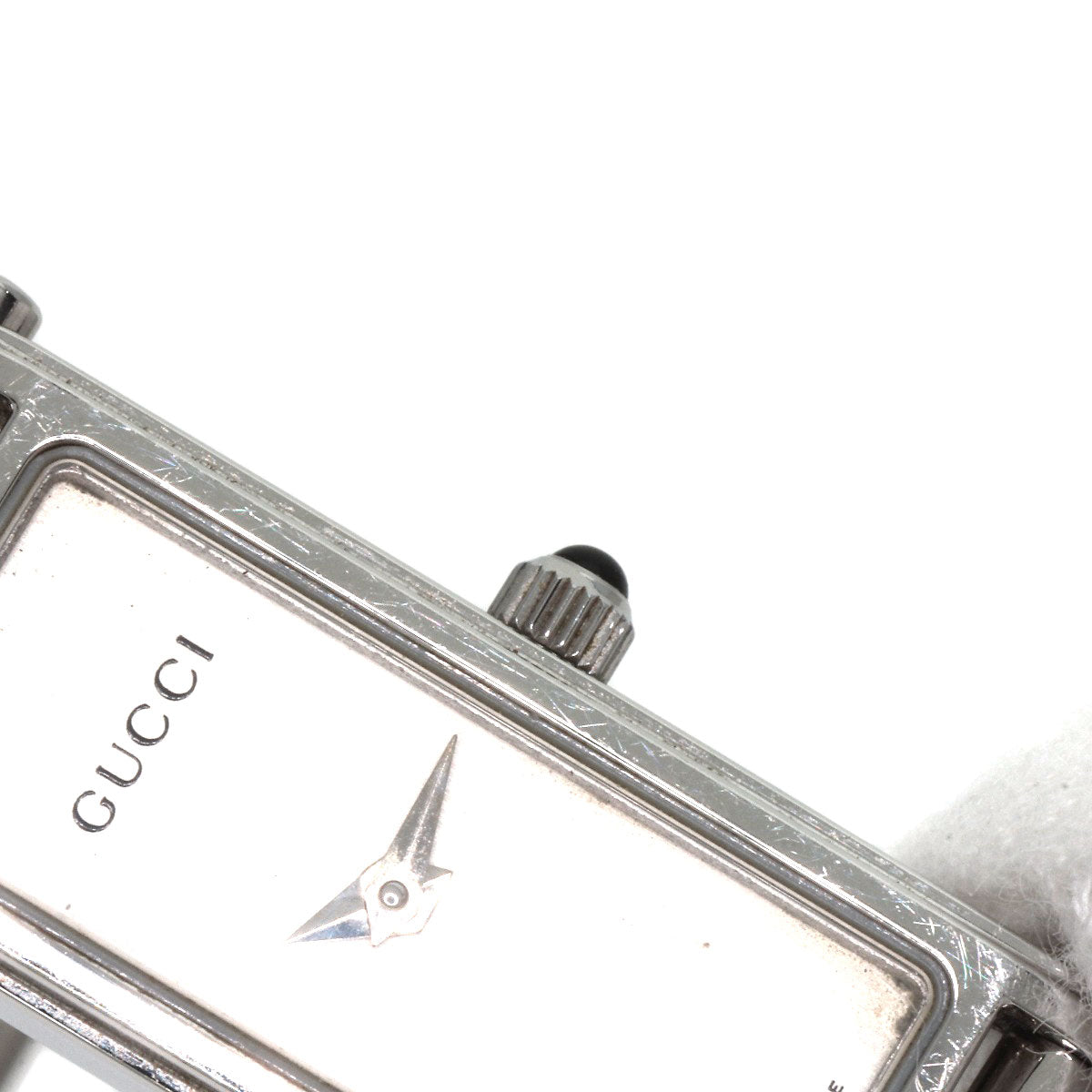 GUCCI グッチ 1500L スクエアフェイス バングル 腕時計 SS レディース 中古