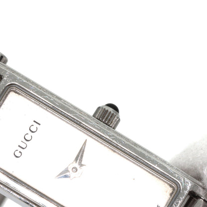 GUCCI グッチ 1500L スクエアフェイス バングル 腕時計 SS レディース 中古