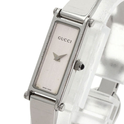 GUCCI グッチ 1500L スクエアフェイス バングル 腕時計 SS レディース 中古