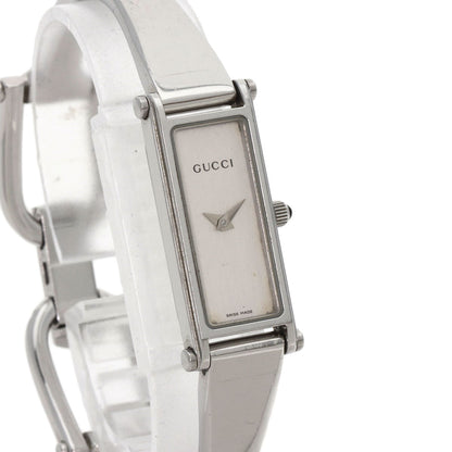 GUCCI グッチ 1500L スクエアフェイス バングル 腕時計 SS レディース 中古