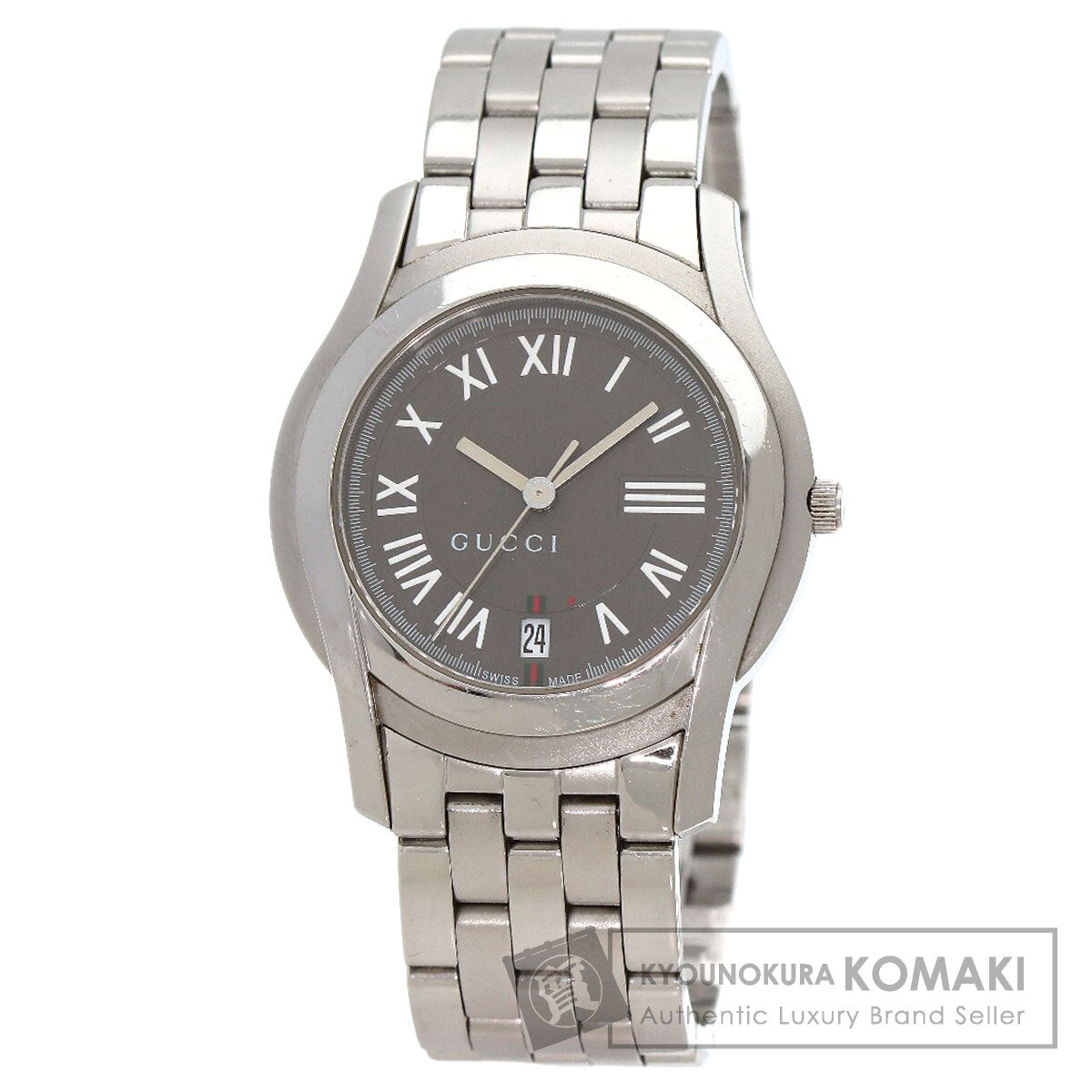 GUCCI グッチ 5500M ラウンドフェイス 腕時計 SS メンズ 中古