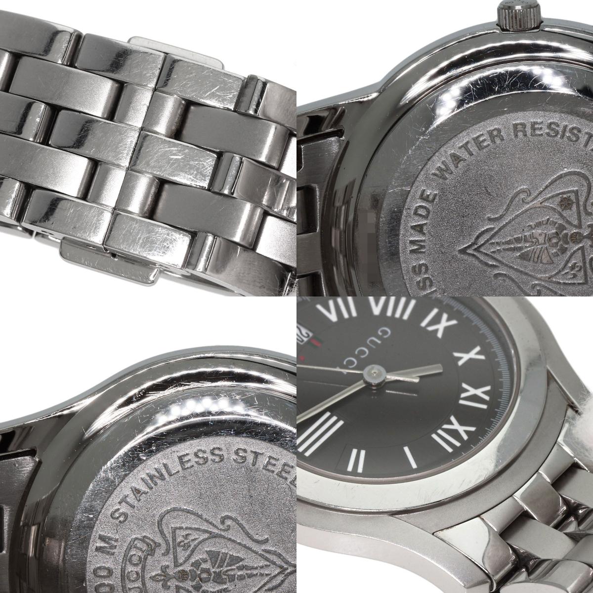 GUCCI グッチ 5500M ラウンドフェイス 腕時計 SS メンズ 中古