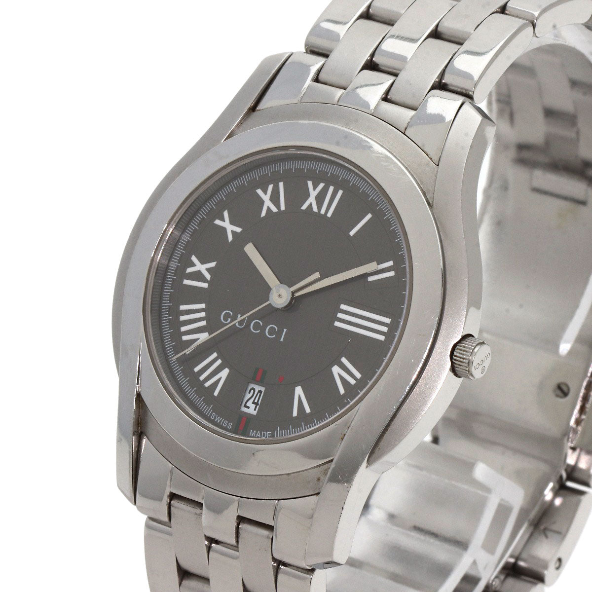 GUCCI グッチ 5500M ラウンドフェイス 腕時計 SS メンズ 中古