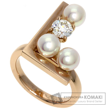 TASAKI タサキ バランスノート アコヤパール 真珠 ダイヤモンド リング・指輪 K18PG レディース 中古