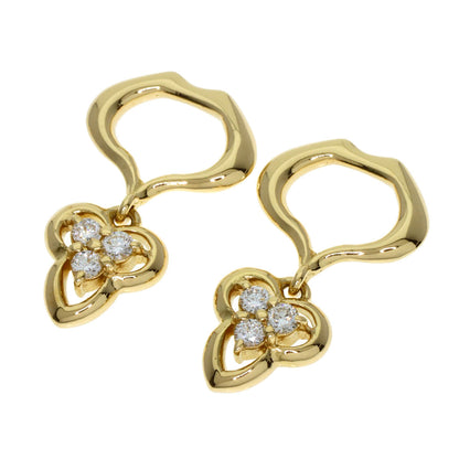 MIKIMOTO ミキモト パール 真珠 ダイヤモンド 替えチャーム付き イヤリング K18YG レディース 中古