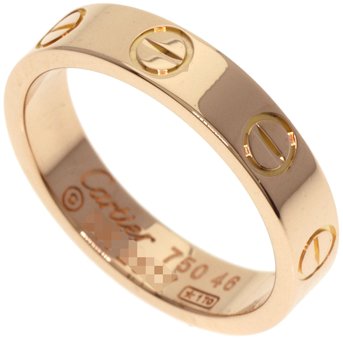 CARTIER カルティエ ミニ ラブリング #46 リング・指輪 K18PG レディース 中古