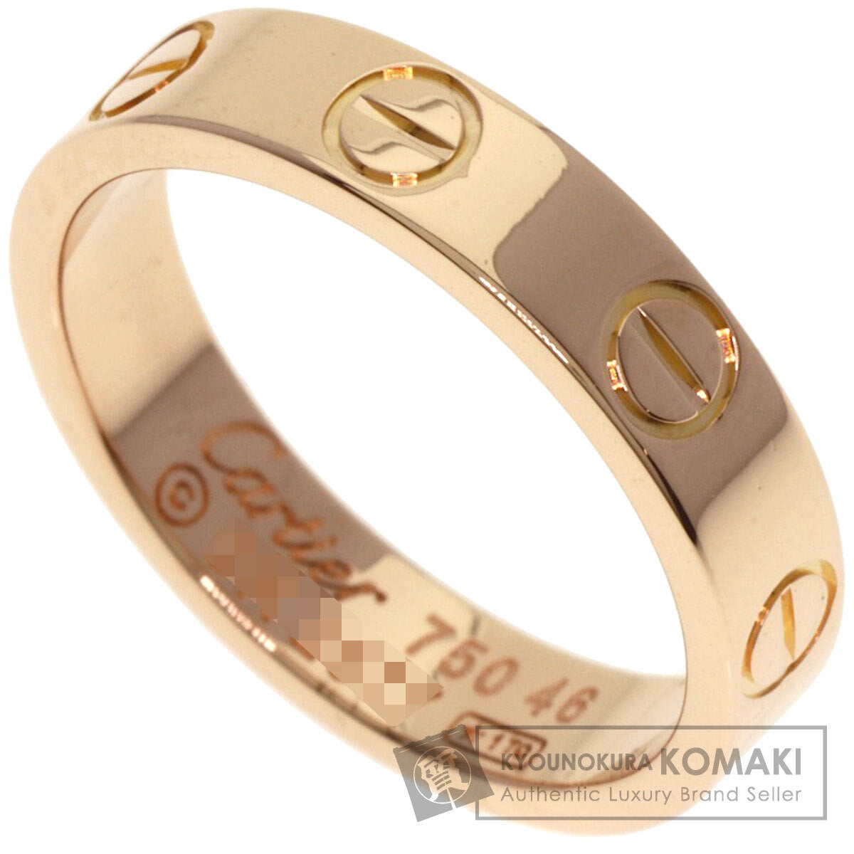 CARTIER カルティエ ミニ ラブリング #46 リング・指輪 K18PG レディース 中古