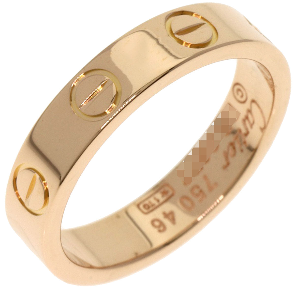 CARTIER カルティエ ミニ ラブリング #46 リング・指輪 K18PG レディース 中古