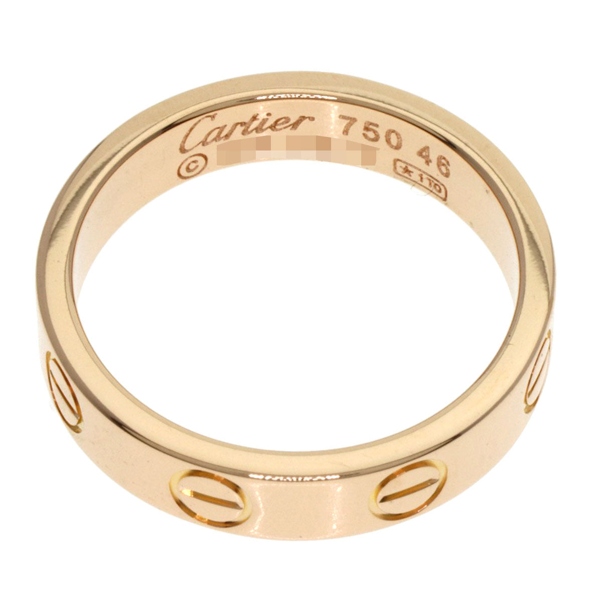 CARTIER カルティエ ミニ ラブリング #46 リング・指輪 K18PG レディース 中古