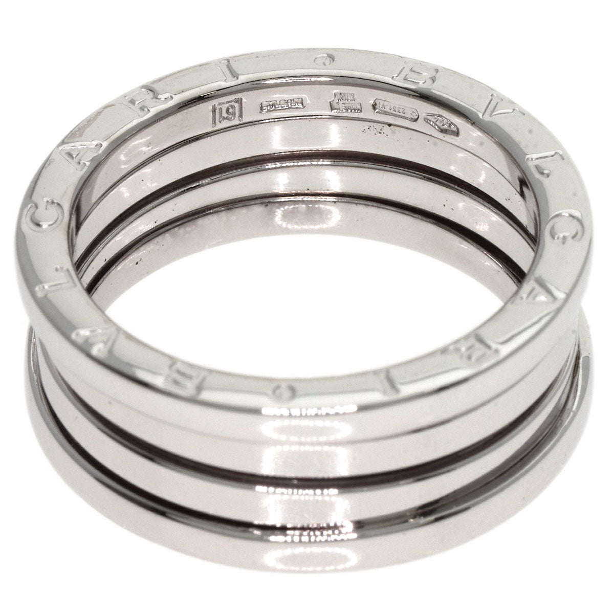 BVLGARI ブルガリ B-zero1 ビーゼロワン 3バンド #61 リング・指輪 K18WG ユニセックス 中古