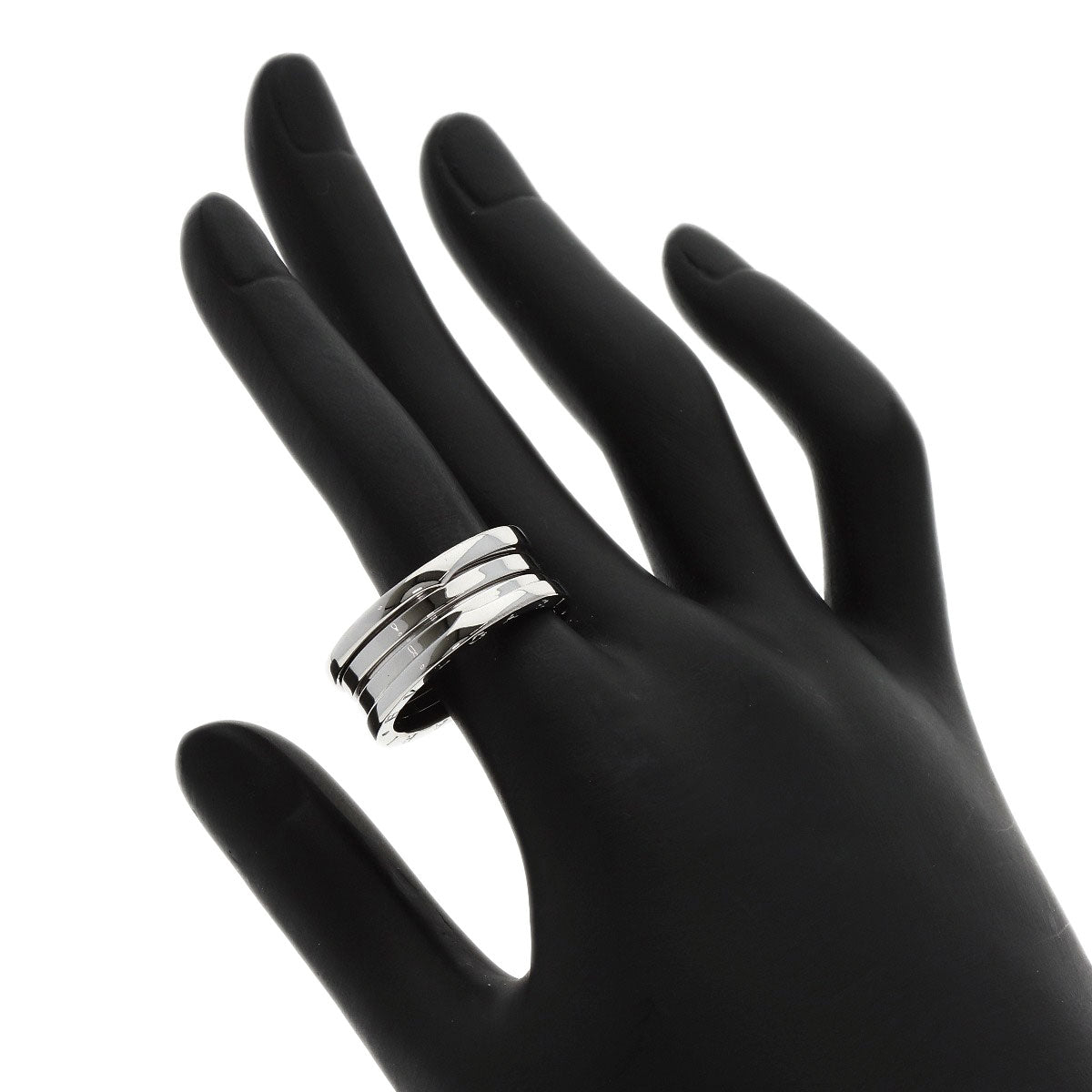 BVLGARI ブルガリ B-zero1 ビーゼロワン 3バンド #61 リング・指輪 K18WG ユニセックス 中古