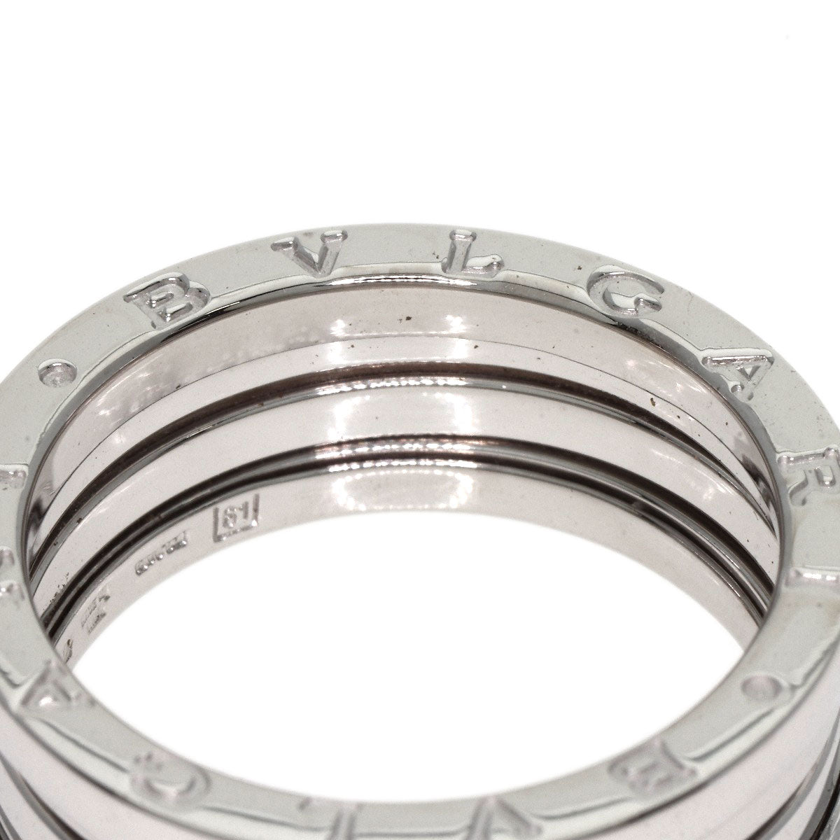 BVLGARI ブルガリ B-zero1 ビーゼロワン 3バンド #61 リング・指輪 K18WG ユニセックス 中古