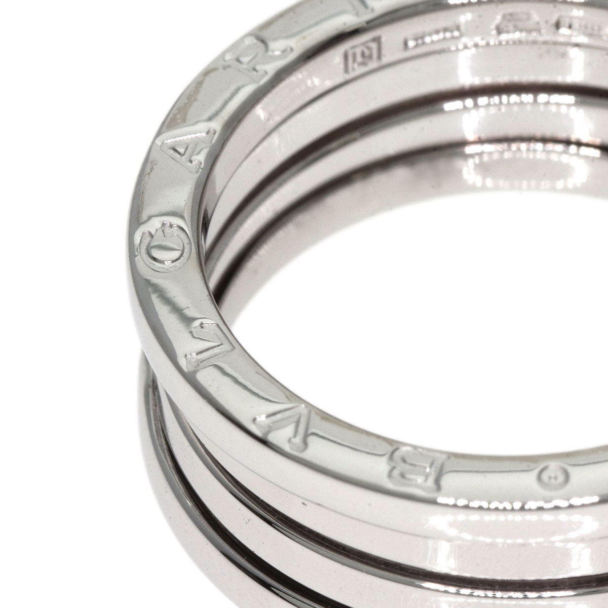 BVLGARI ブルガリ B-zero1 ビーゼロワン 3バンド #61 リング・指輪 K18WG ユニセックス 中古