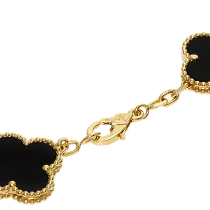 Van Cleef & Arpels ヴァンクリーフ＆アーペル ヴィンテージ アルハンブラ オニキス 5モチーフ ブレスレット K18YG レディース 中古