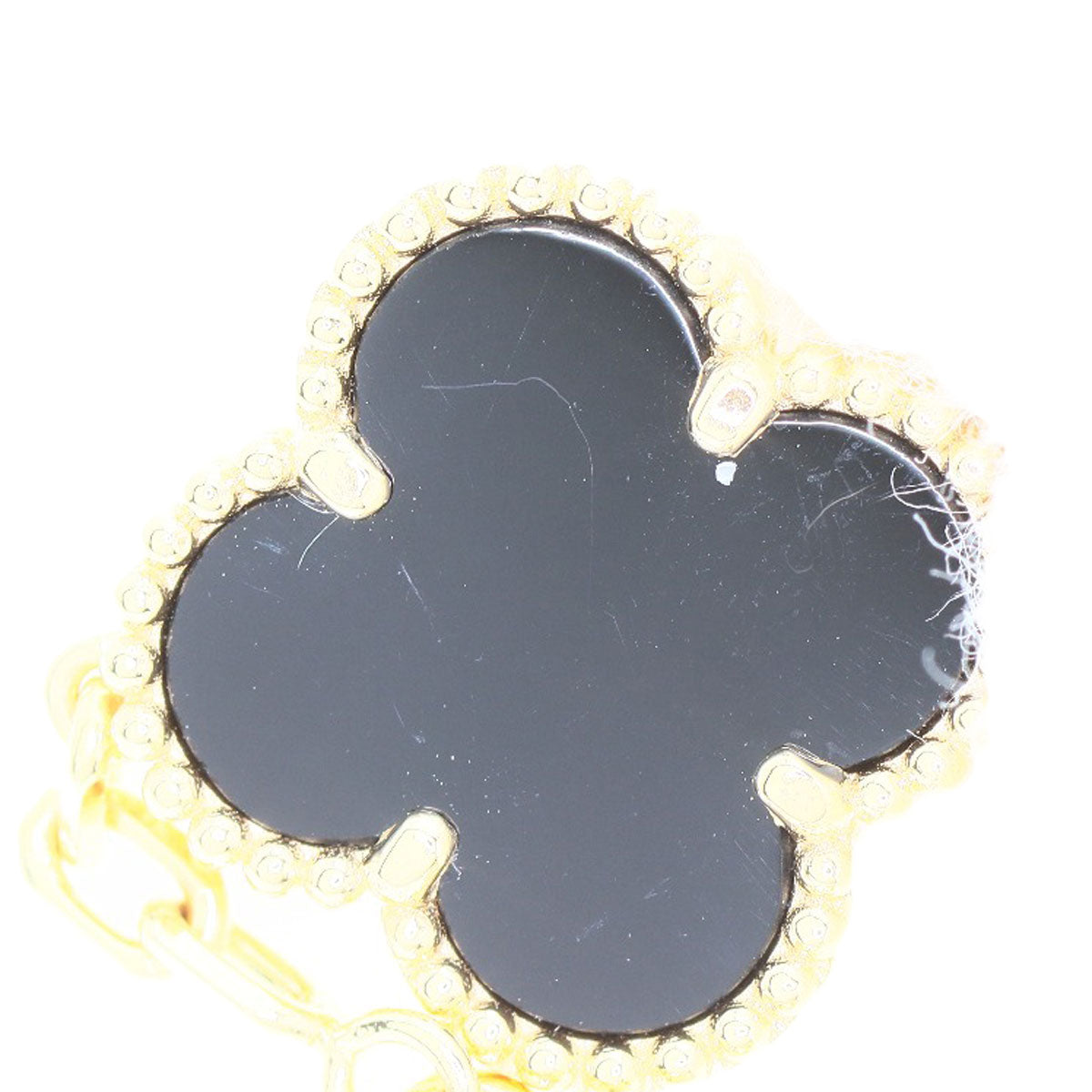 Van Cleef & Arpels ヴァンクリーフ＆アーペル ヴィンテージ アルハンブラ オニキス 5モチーフ ブレスレット K18YG レディース 中古