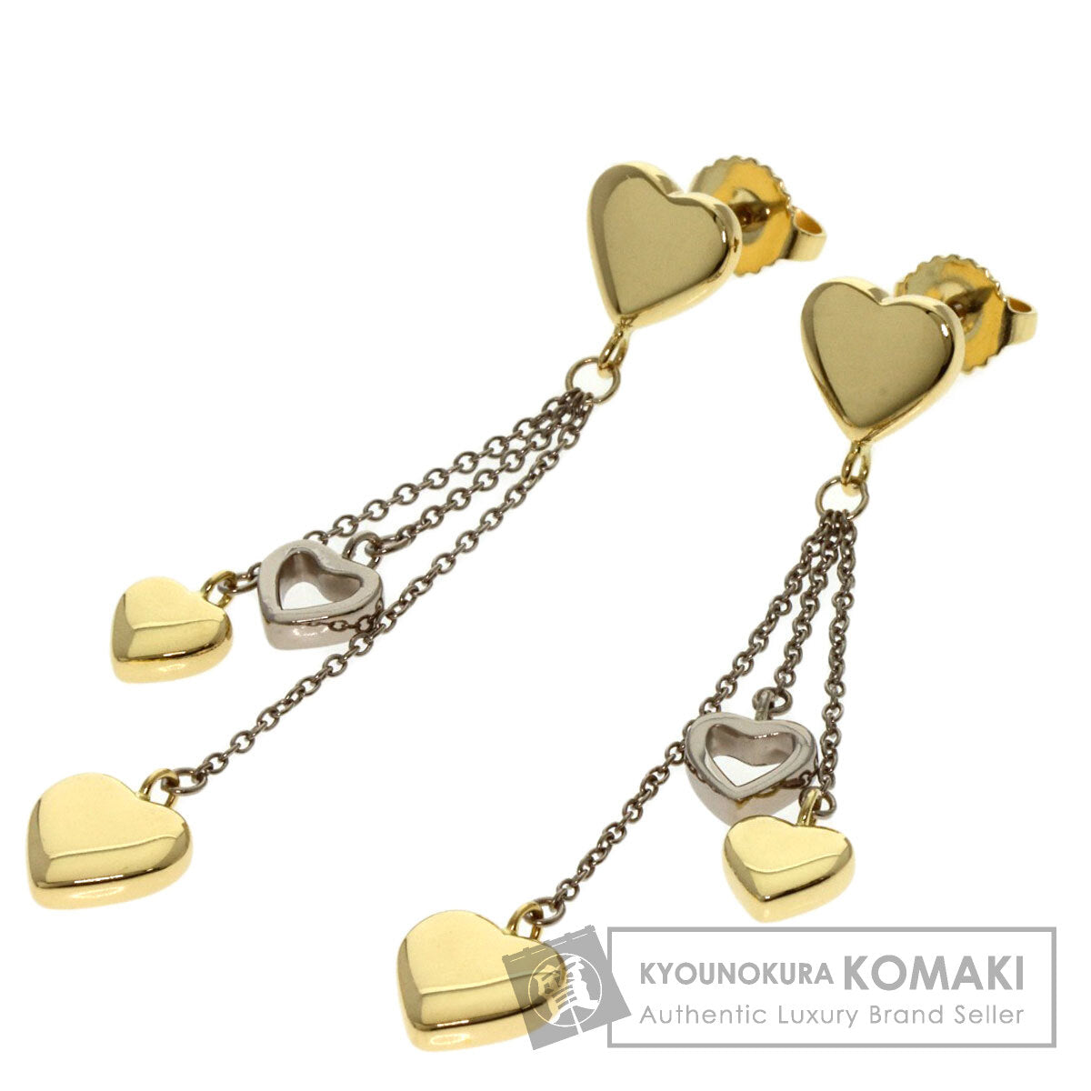 TIFFANY&Co. ティファニー ハートドロップ ピアス K18YG レディース 中古