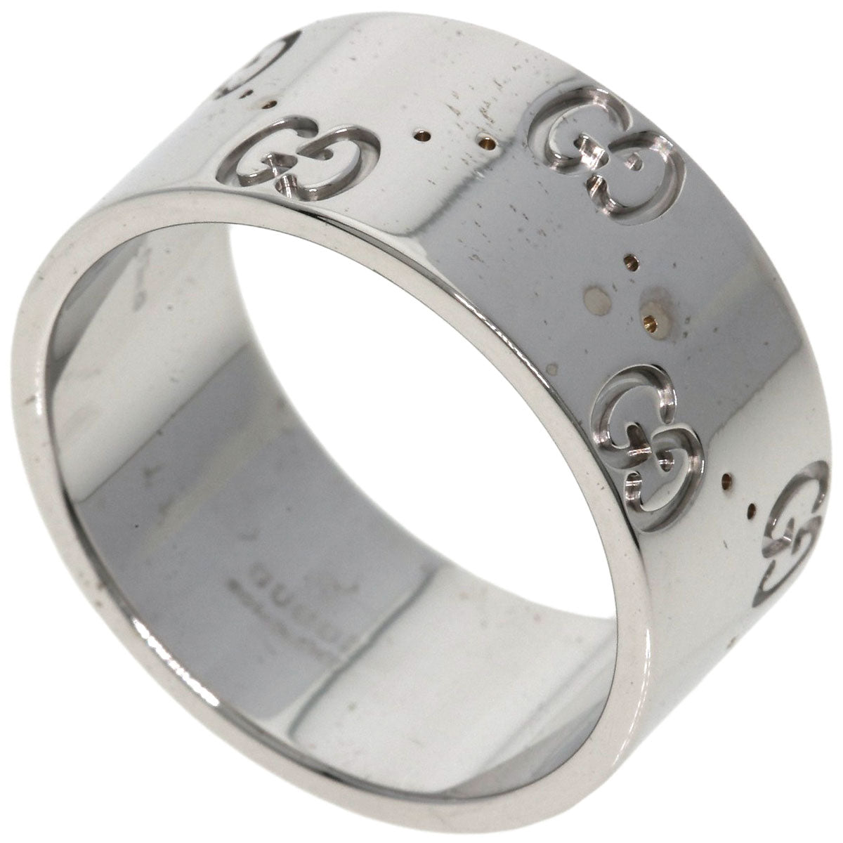 GUCCI グッチ アイコンワイド #15 リング・指輪 K18WG レディース 中古