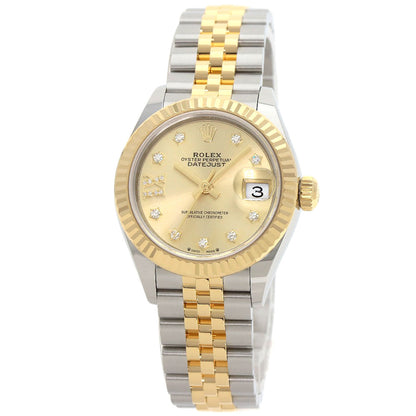 ROLEX ロレックス 279173G デイトジャスト 9P スターダイヤモンド 腕時計 SS レディース 中古