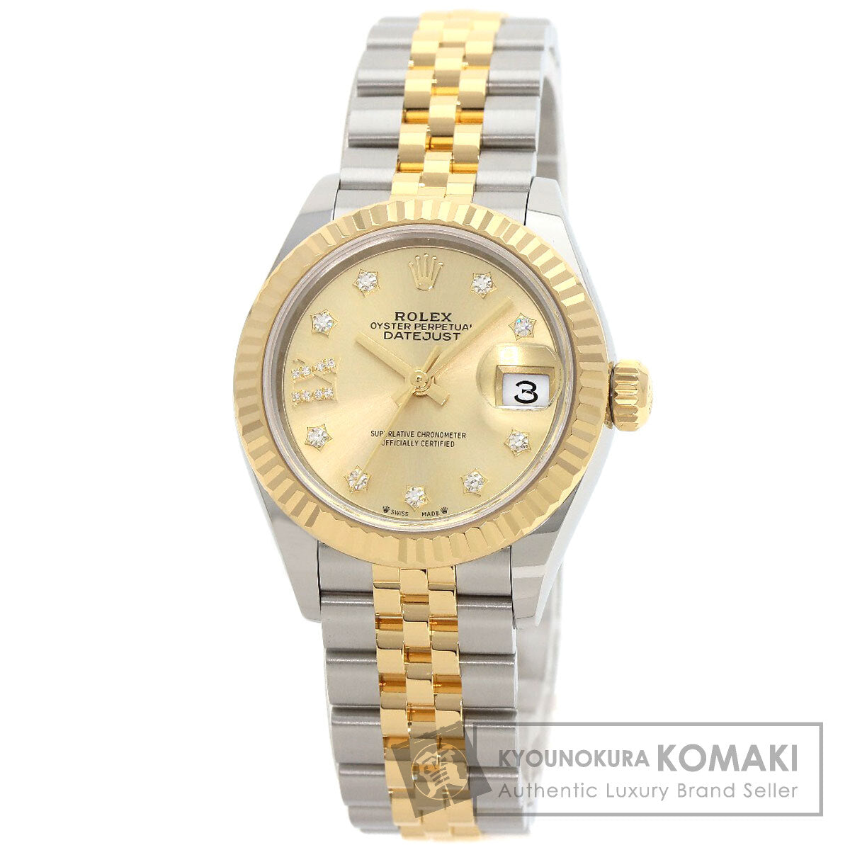 ROLEX ロレックス 279173G デイトジャスト 9P スターダイヤモンド 腕時計 SS レディース 中古