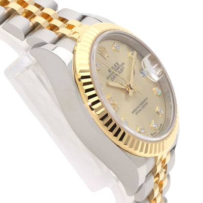 ROLEX ロレックス 279173G デイトジャスト 9P スターダイヤモンド 腕時計 SS レディース 中古