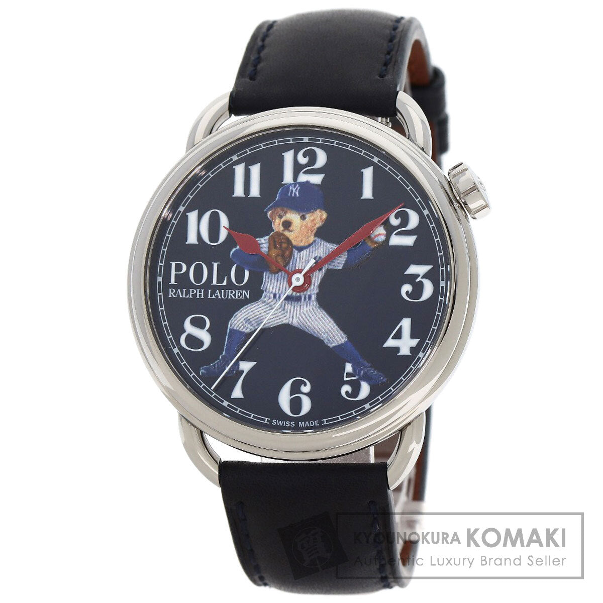 POLO RALPH LAUREN ポロ・ラルフローレン 472865479002 NYヤンキース ベア 腕時計 SS メンズ 中古