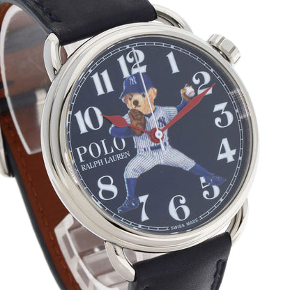 POLO RALPH LAUREN ポロ・ラルフローレン 472865479002 NYヤンキース ベア 腕時計 SS メンズ 中古