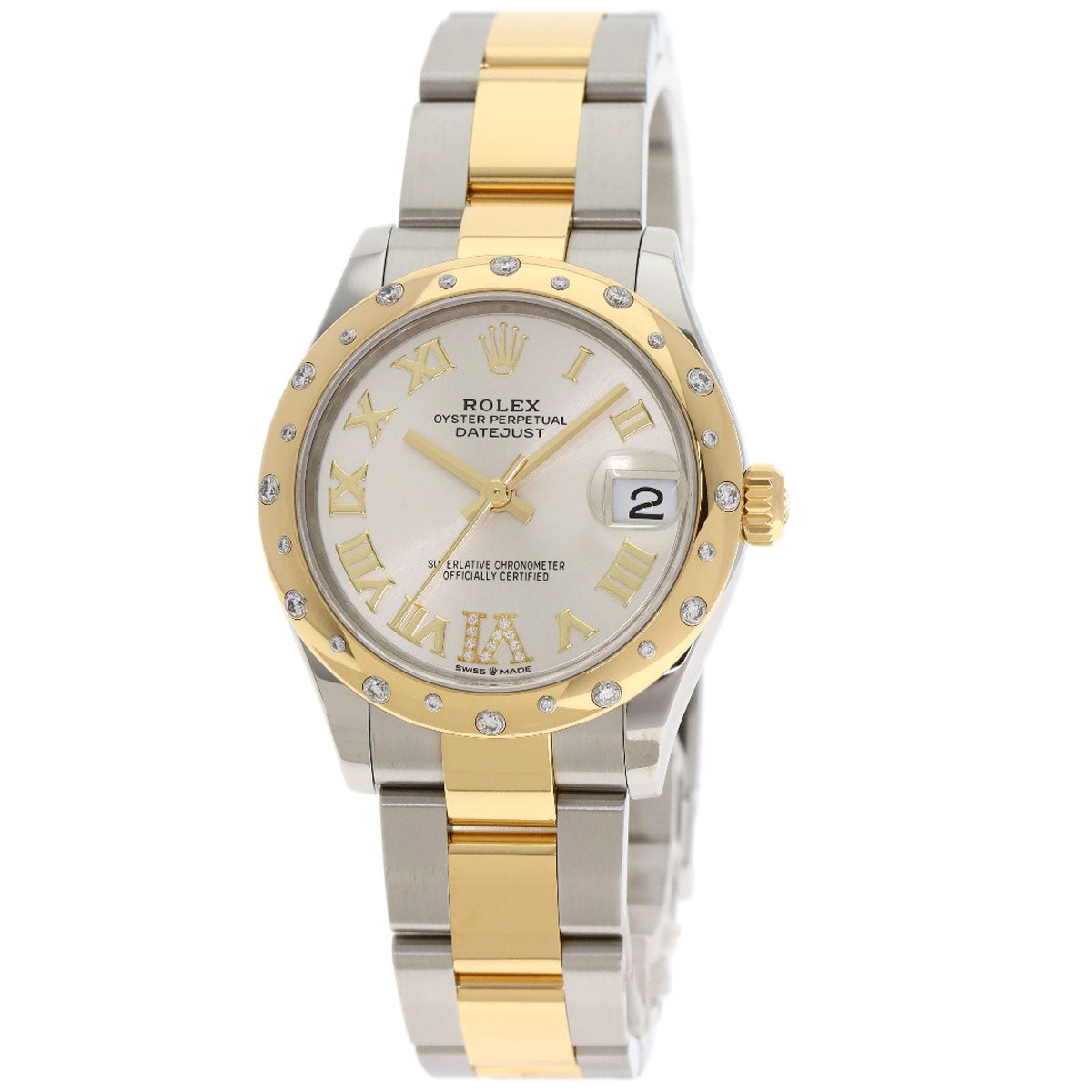 ROLEX ロレックス 278343RBR デイトジャスト 31 ダイヤモンド 腕時計 SS ボーイズ 中古