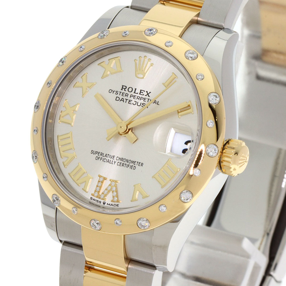 ROLEX ロレックス 278343RBR デイトジャスト 31 ダイヤモンド 腕時計 SS ボーイズ 中古