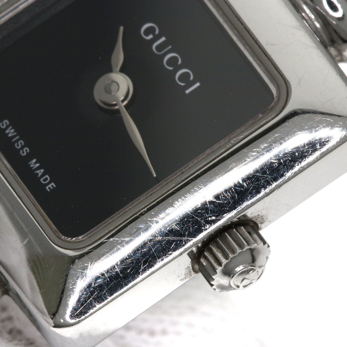 GUCCI グッチ 1900L スクエアフェイス 腕時計 SS レディース 中古