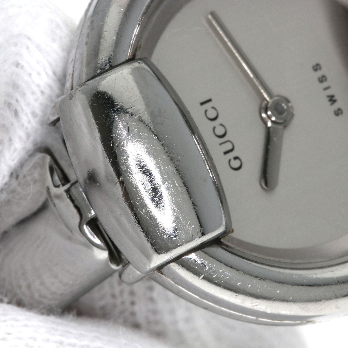 GUCCI グッチ 1400L ラウンドフェイス 腕時計 SS レディース 中古