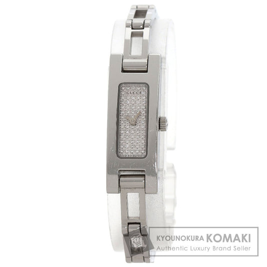 GUCCI グッチ 3900L スクエアフェイス 文字盤 ダイヤモンド 腕時計 SS レディース 中古