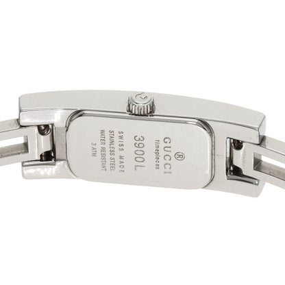 GUCCI グッチ 3900L スクエアフェイス 文字盤 ダイヤモンド 腕時計 SS レディース 中古