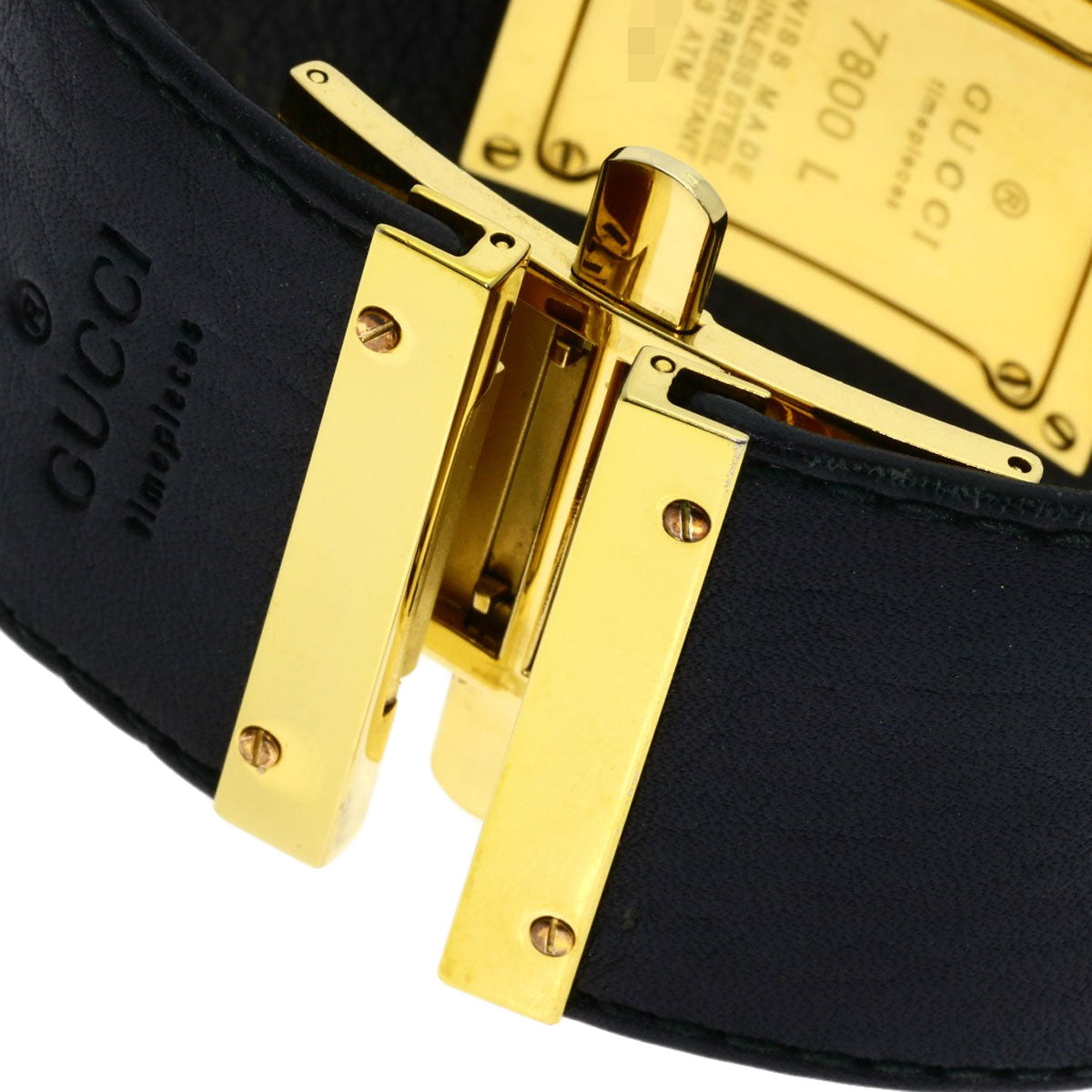 GUCCI グッチ 7800L スクエアフェイス 腕時計 GP レディース 中古