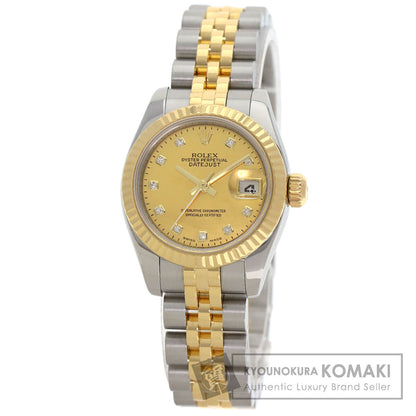 ROLEX ロレックス 179173NG デイトジャスト 10P ダイヤモンド 腕時計 SS レディース 中古