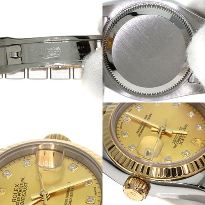 ROLEX ロレックス 179173NG デイトジャスト 10P ダイヤモンド 腕時計 SS レディース 中古