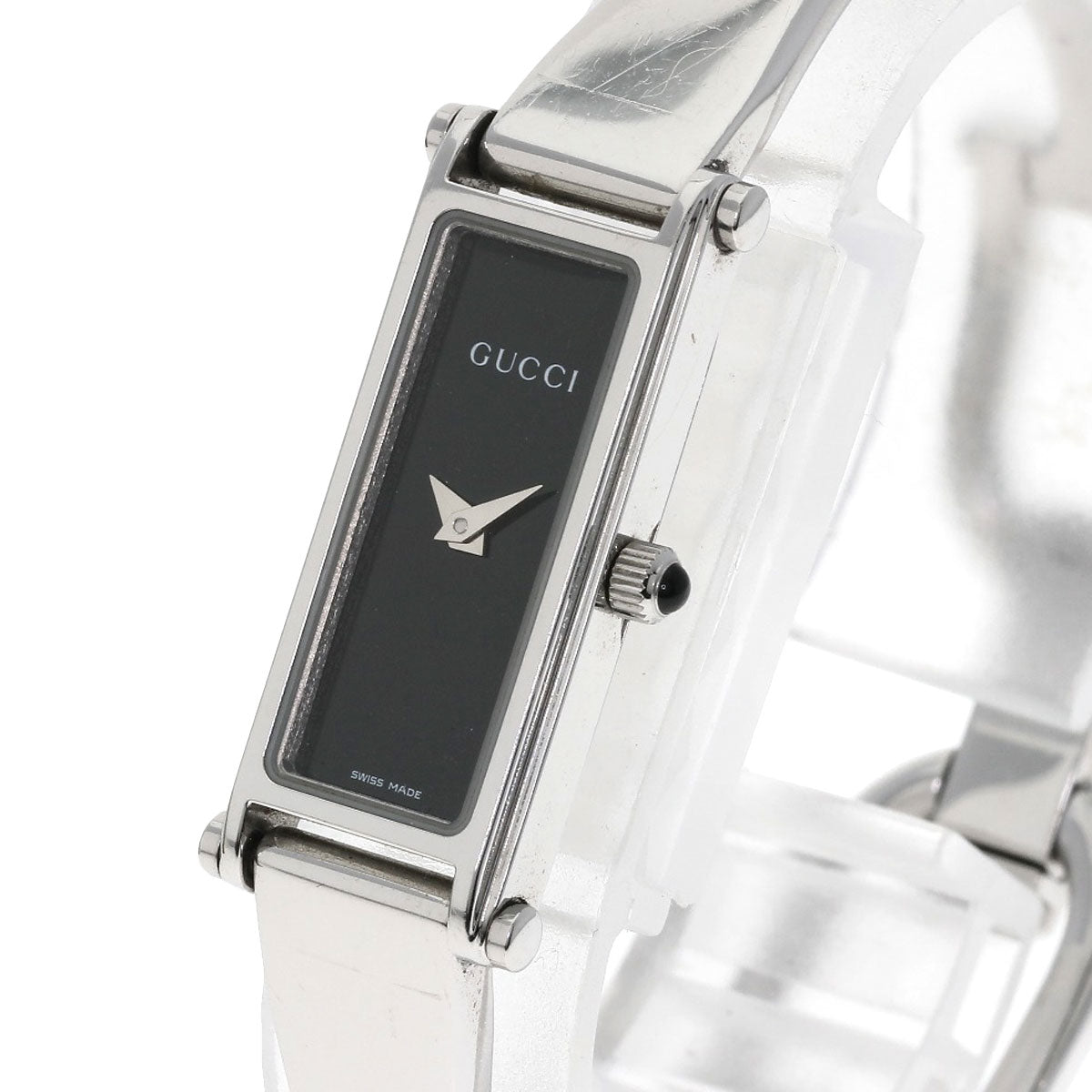 GUCCI グッチ 1500L スクエアフェイス 腕時計 SS レディース 中古